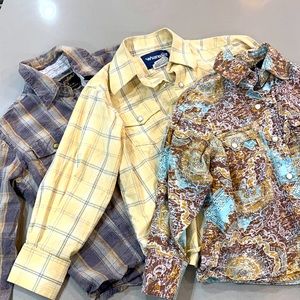 Lot of 3 boys western shirts
